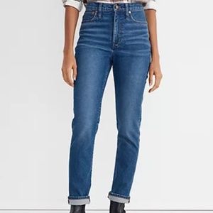 Madewell The High-Rise Slim Boy Jean in Twyford Wash Blue Denim Size 27